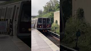 WMATA Metrorail train arrives at Shady Grove Station #shorts