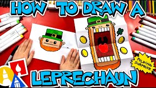 How To Draw A Leprechaun Folding Surprise Puppet