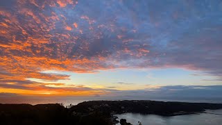 TimeLapse1256 【オレンジ色に染まる雲】 朝焼け  日の出 🌅 雲のタイムラプス動画