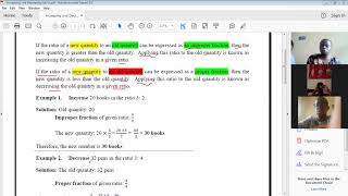 Increasing and decreasing Ratios