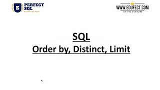Perfect SQL - Lesson L2#1 - Order by, Distinct, Limit