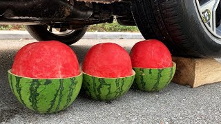 BEST 1 HOUR CRUSHING THINGS COMPILATION. Running over Watermelon with a car | SATISFYING ASMR