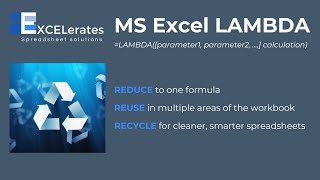 Excel LAMBDA Tutorial: Create Reusable Formulas in Minutes!