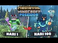 100 Hari di Minecraft Medieval Tapi Kita jadi Dewa Poseidon!