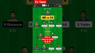 INDIA vs SOUTH AFRICA | IND VS SA DREAM 11 TEAM | IND VS SA DREAM 11 PREDICTION| IND VS SA|SA VS IND