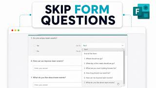 How to Use Branching Logic in Microsoft Forms (Skip Irrelevant Questions)