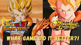 Super Gogeta DB Legends Vs. Dokkan Battle | animation comparison