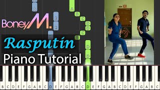 Rasputin Viral Dance Video Song Piano Tutorial | Notes & MIDI | Boney M.