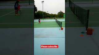 Tennis Coaching for Kids. 7 year old practices tennis.Rajshahi. short video.