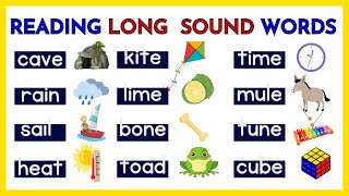 Reading Words with Long Sounds / a / e / i / o / u / Develop Child's Reading and Vocabulary Skills