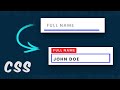 Input Animation using Html and CSS | Animated Input Field Label with HTML CSS