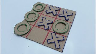 DIY Tic Tac Toe from Cardboard In 2 Minutes