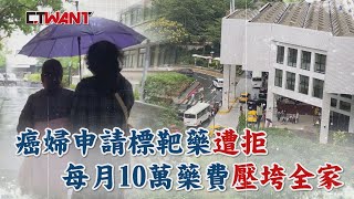 CTWANT 社會傳真 / 癌婦申請標靶藥遭拒　每月10萬藥費壓垮全家