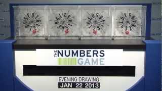 Evening Numbers Game Drawing: Tuesday, January 22, 2013