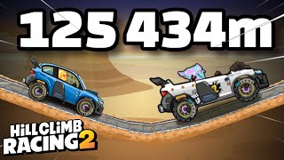 🔥125KM+ in DESERT VALLEY.. with Rally Car?! 😱 - Hill Climb Racing 2