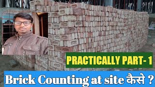 PRACTICALLY Bricks counting at site | ईंट का चटटा कैसे गिनें  सीखलो बहुत काम आएगा | Brick | PART- 1