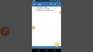 Pydroid - Strings, Combining