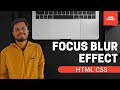 How to use Focus Blur Effect using HTML CSS JAVASCRIPT |Web Development|#shorts#html#css #JavaScript