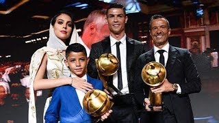Cristiano Ronaldo wins Best Player Globe Soccer Awards 2018 attend fiancée and  HD