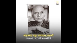 Tribute to One of the Greatest Music Director Khayyam Saheb