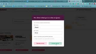 Student Sign Up Quizizz