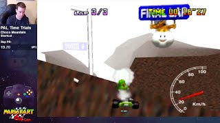 Mario Kart 64 - Choco Mountain SC 3lap (Former WR) - 17.55 (PAL) - 3/3 Weathertenko