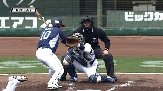 【プロ野球パ】森に頭部死球･･･バリントンが2回途中でまさかの危険球退場 2015/04/19 Bs-L