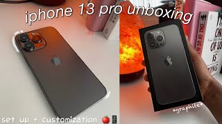Iphone 13 Pro Graphite Unboxing And Accessories Aesthetic Phone Setup And Customization | Asmr