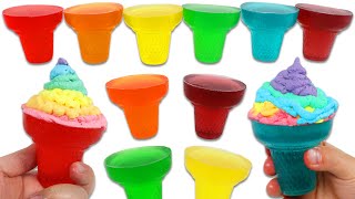 Rainbow Jello Ice Cream Cone Swirls | Fun & Easy DIY Gummy Desserts!