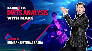 DWTS MAKS ANALYSIS: Week 9 - Justina Machado \u0026 Sasha Farber's Rumba