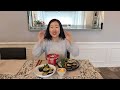 먹방브이로그 🇺🇸미국 전업주부의 집밥 vlog 서진이네 김밥 만들기 코다리조림 파파이스치킨 김치볶음밥 회덮밥 도넛 라면 계란찜 참치김밥 유부김밥 mukbang