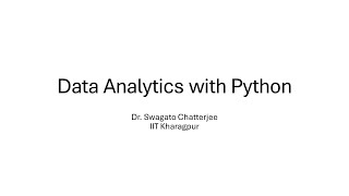Data Analytics with Python - Day 8 Session 1