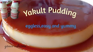 YAKULT PUDDING | eggless yakult pudding