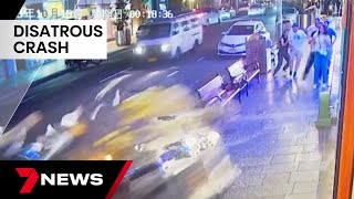 Pedestrians survive after after being hit by an out-of-control Ute in Burwood | 7 News Australia