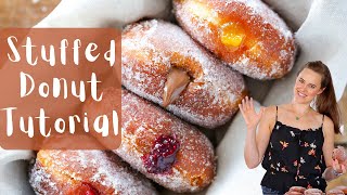 STUFFED DONUT TUTORIAL: How to make stuffed donuts that are worth getting out of bed early for!