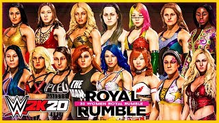 WWE 2K20 : 30 WOMEN'S ROYAL RUMBLE 2020 OFFICIAL MATCH | WWE 2k20 Gameplay 60fps 1080p Full HD