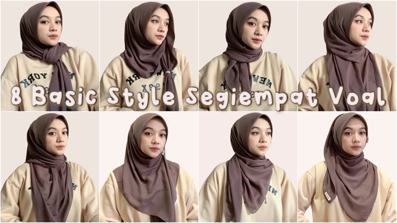 Tutorial Hijab Simple Segi Empat