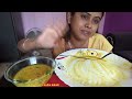 bigbites eating spicy 🔥 spicy dim fulkopi kosha egg kosha musur dal rice mukbang bengali food