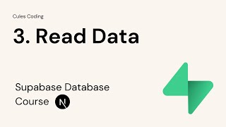 3. Read Data in Supabase using Nextjs 15 Server Component \u0026 Server Action | React