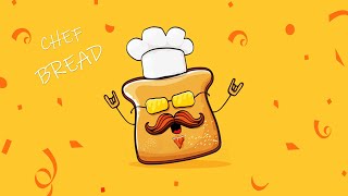 Cartoon Bread Drawing || How To Draw Bread Step by Step || Cute Chef Bread Drawing