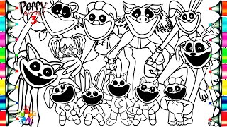 Poppy Playtime Chapter 3 Coloring Pages / How To Color Monsters Smiling Critters  / NCS Music