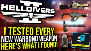 Helldivers 2 - I Tested Every New Weapon in the Servants of Freedom Warbond