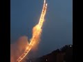 Tribute to his grandmother - Chinese artist creates stunning ladder in the sky with fireworks