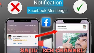 How to hide Facebook  Message Preview notification | Fb messenger notification off