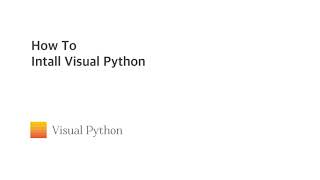 [Visual Python Tutorial] #01. How to Install Visual Python