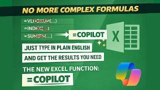 No More Complex Excel Formulas | Excel's New Copilot Function