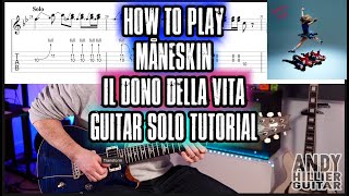 Måneskin - IL DONO DELLA VITA Guitar Solo Tutorial