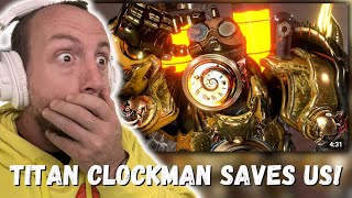 TITAN CLOCKMAN SAVES US!!! skibidi toilet zombie universe 56 : Titan Clock Man is back (REACTION!!!)