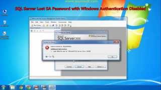 SQL Server Lost SA Password with Windows Authentication Disabled