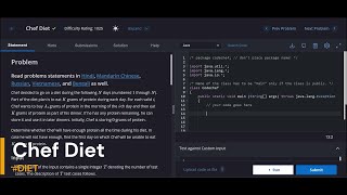 CodeChef Chef Diet Solution || #coding #codechef #codechefsolution #DIET #dsa #Day13
